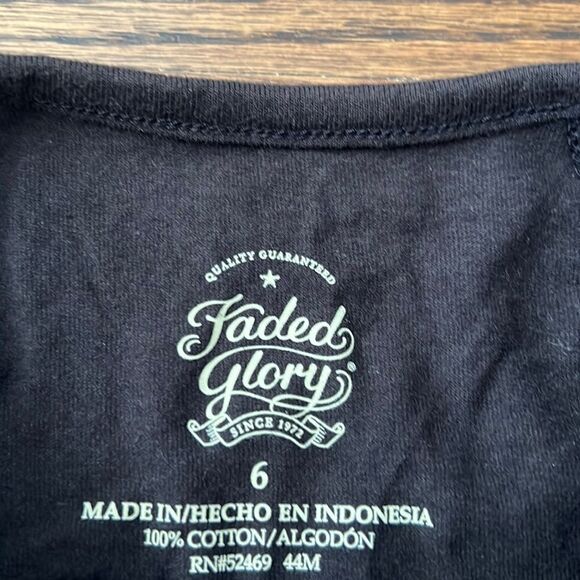 🍭4/$20 New Faded Glory Long Sleeve Graphic Glitter Athletic Tee - 6 - Picture 4 of 4